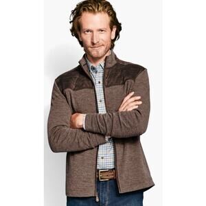 Johnston & Murphy Quilted-Yoke Fleece Full-Zip Up Jacket XXL